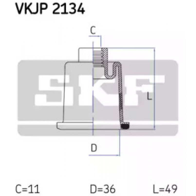 VKJP 2134 SKF - Пильовик привідного валу